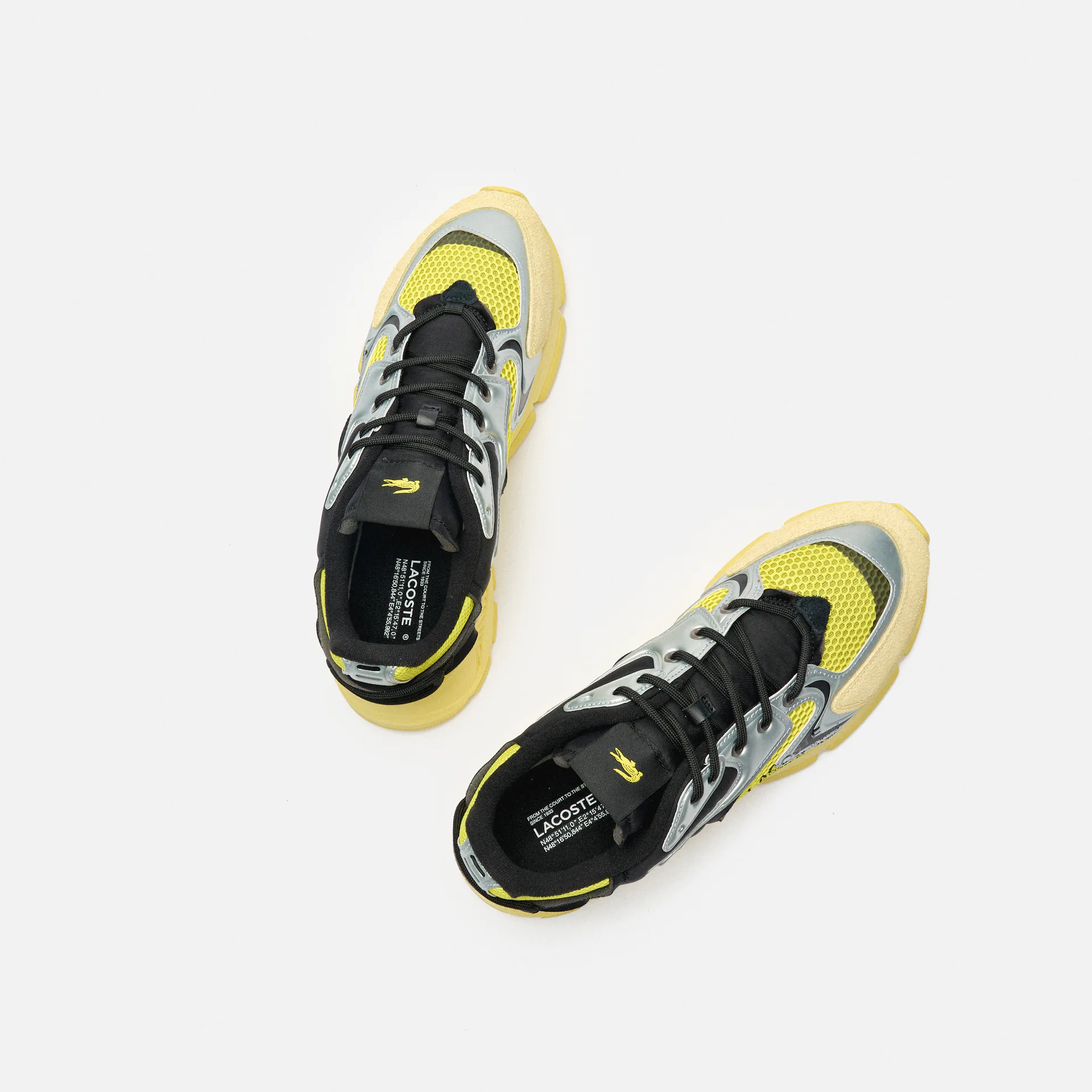 Lacoste L003 Neo Contrasted Textile Sneaker Yellow/Black