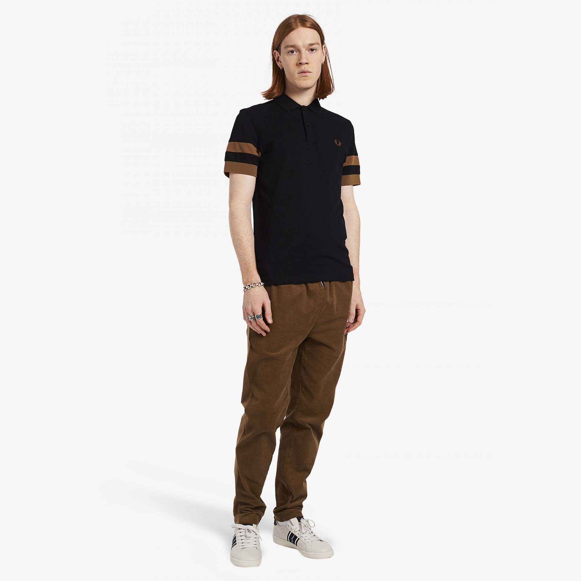 Fred Perry Bold Tipped Herren Polo Shirt Black